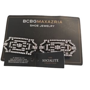🦋 BCBG shoe jewelry. The socialite collection in hematite and rhinestones. NWT.